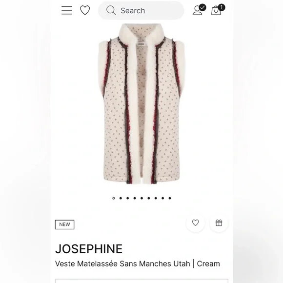 NWT JoSephine Utah Cream Cotton Vest - Sz XS/S (no flaws) - Picture 9 of 13